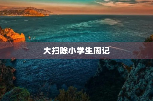 大扫除小学生周记 大扫除小学生周记