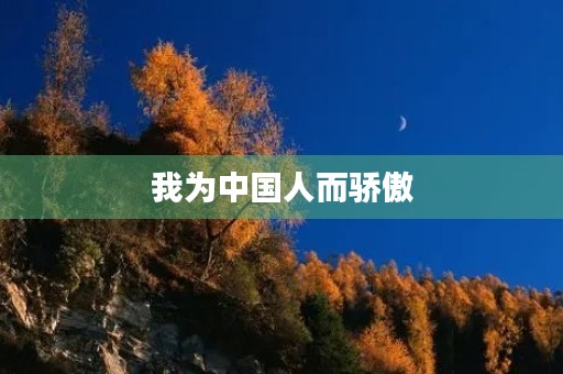 我为中国人而骄傲 我为中国人而骄傲