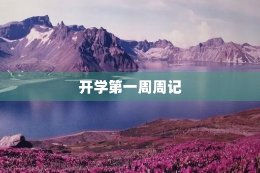 开学第一周周记 开学第一周周记