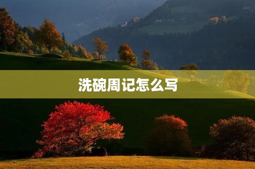 洗碗周记怎么写