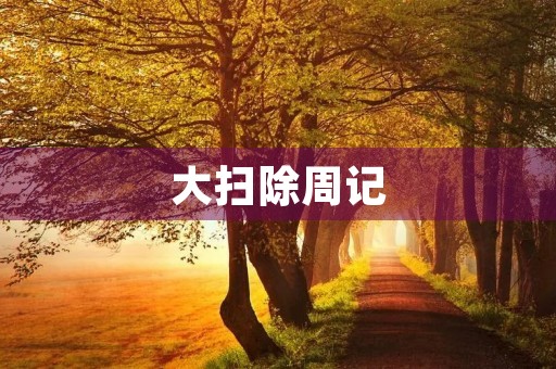 大扫除周记