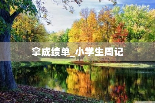 拿成绩单_小学生周记