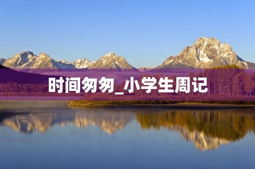 时间匆匆_小学生周记 时间匆匆_小学生周记