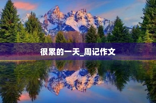 很累的一天_周记作文