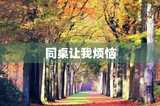 同桌让我烦恼