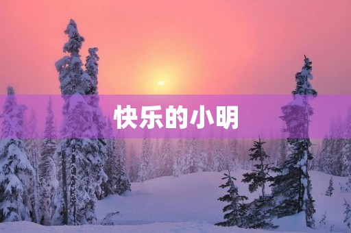 快乐的小明 快乐的小明