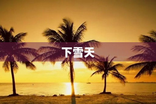 下雪天 下雪天