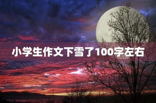 小学生作文下雪了100字左右 小学生作文下雪了100字左右