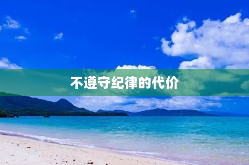 不遵守纪律的代价 不遵守纪律的代价