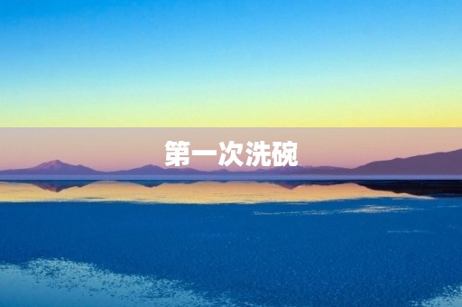 第一次洗碗