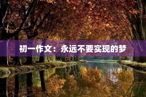 初一作文:永远不要实现的梦 初一作文:永远不要实现的梦