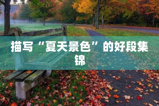 描写“夏天景色”的好段集锦