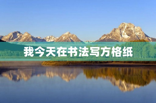 我今天在书法写方格纸 我今天在书法写方格纸