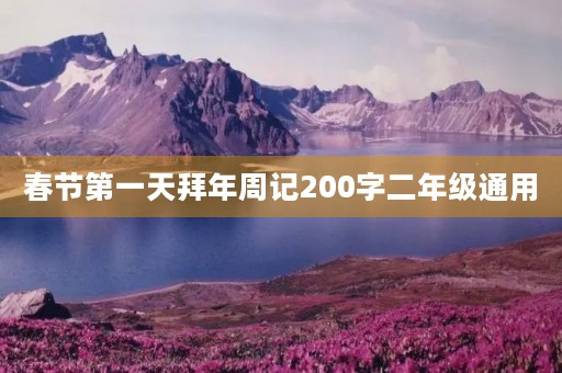 春节第一天拜年周记200字二年级通用 春节第一天拜年周记200字二年级通用