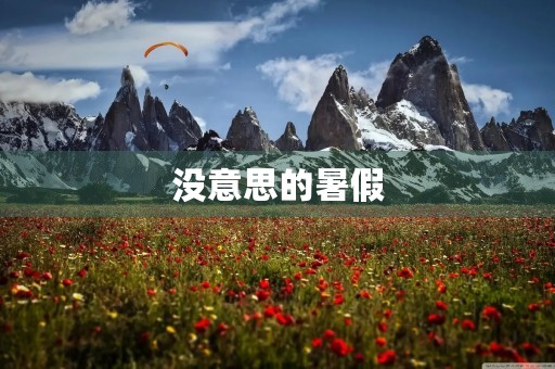 没意思的暑假