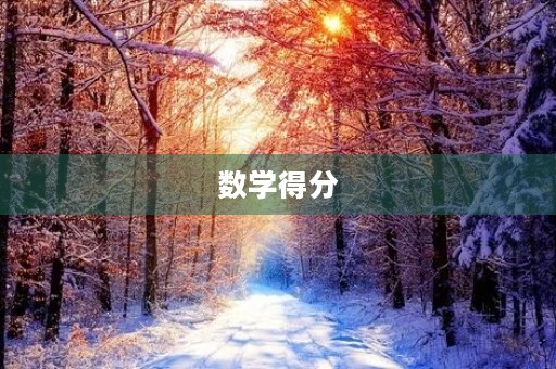 数学得分 数学得分