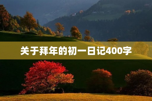 关于拜年的初一日记400字 关于拜年的初一日记400字