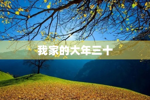 我家的大年三十