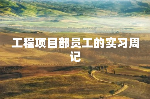 工程项目部员工的实习周记 工程项目部员工的实习周记