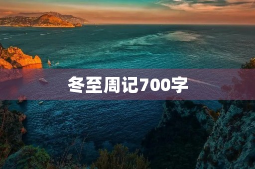 冬至周记700字