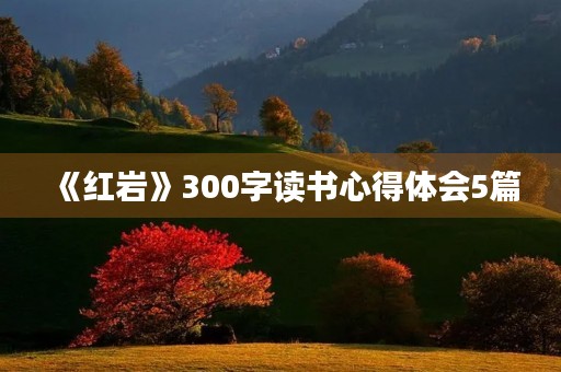 《红岩》300字读书心得体会5篇