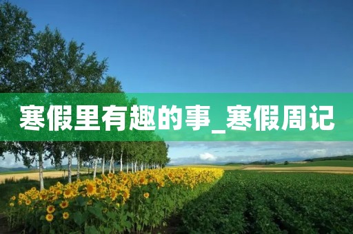 寒假里有趣的事_寒假周记 寒假里有趣的事_寒假周记