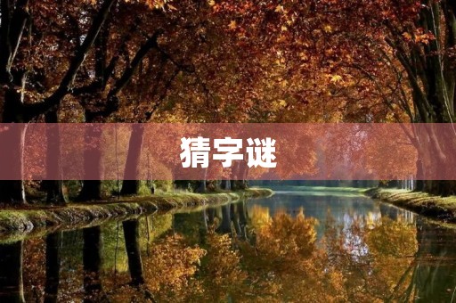 猜字谜 猜字谜