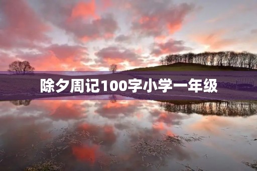 除夕周记100字小学一年级 除夕周记100字小学一年级