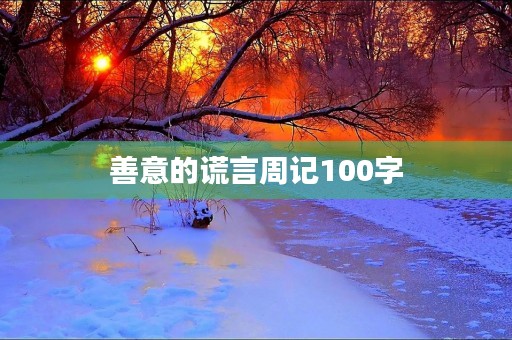 善意的谎言周记100字