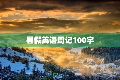 暑假英语周记100字