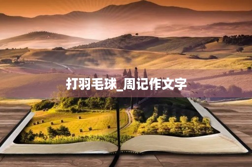 打羽毛球_周记作文字 打羽毛球_周记作文字