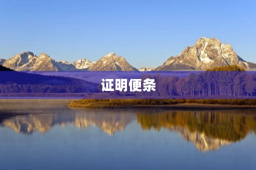 证明便条