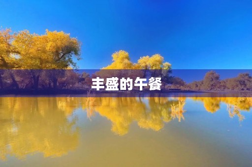 丰盛的午餐 丰盛的午餐