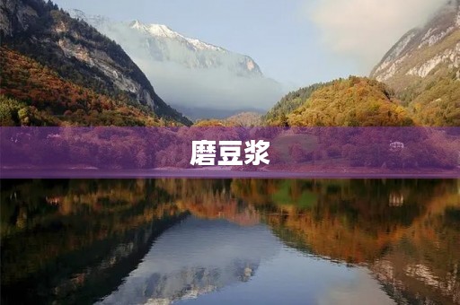 磨豆浆