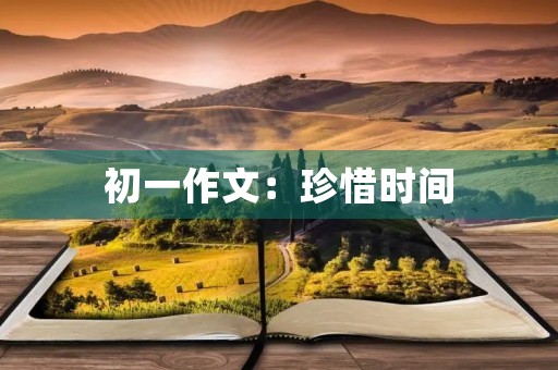 初一作文:珍惜时间 初一作文:珍惜时间