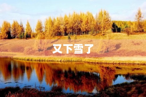 又下雪了 又下雪了