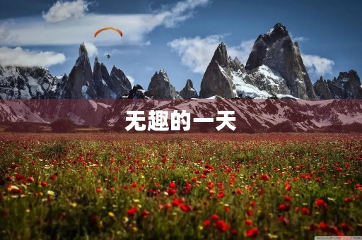 无趣的一天