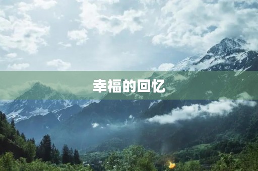 幸福的回忆 幸福的回忆