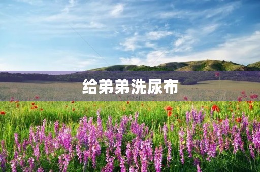 给弟弟洗尿布