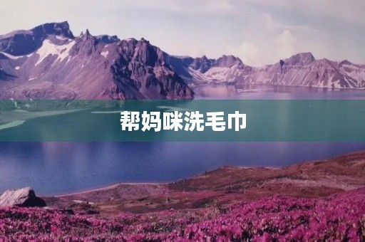 帮妈咪洗毛巾 帮妈咪洗毛巾