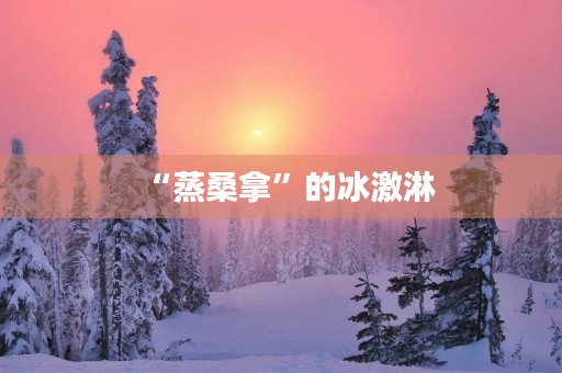 “蒸桑拿”的冰激淋 “蒸桑拿”的冰激淋