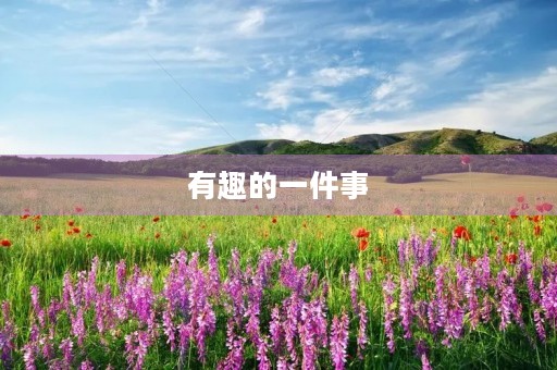 有趣的一件事 有趣的一件事