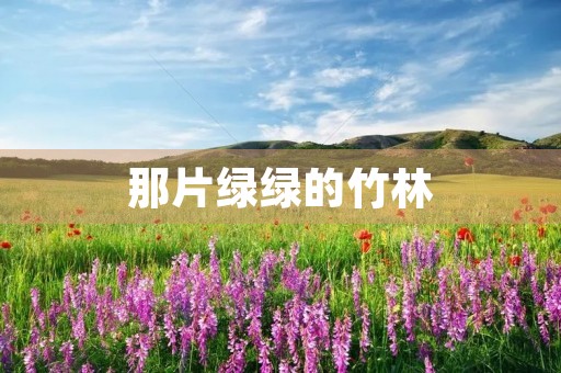 那片绿绿的竹林 那片绿绿的竹林