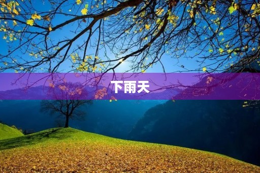 下雨天 下雨天