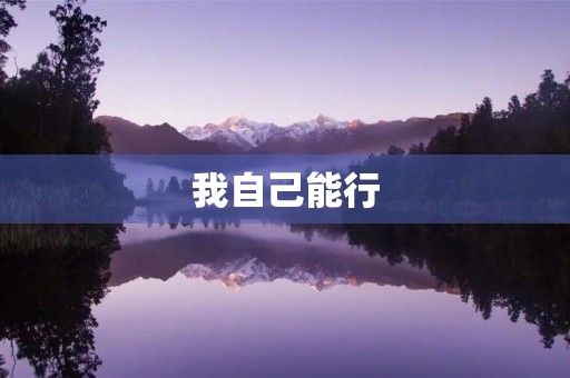 我自己能行 我自己能行