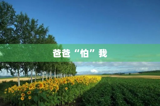 爸爸“怕”我