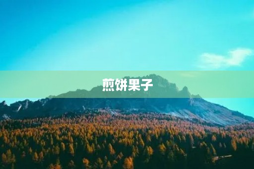 煎饼果子 煎饼果子