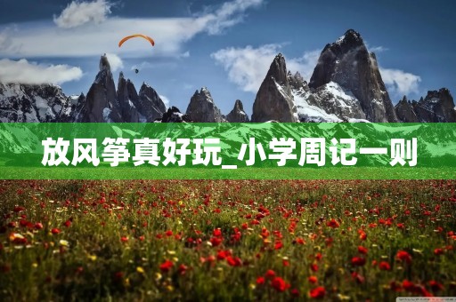 放风筝真好玩_小学周记一则 放风筝真好玩_小学周记一则