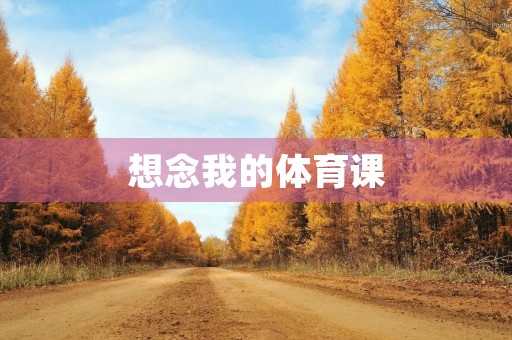想念我的体育课 想念我的体育课