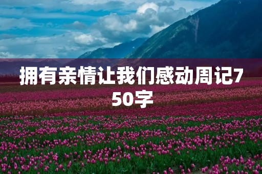 拥有亲情让我们感动周记750字